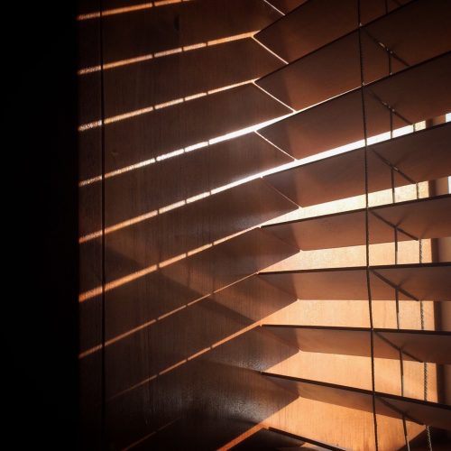 Light and shadows: wooden blinds